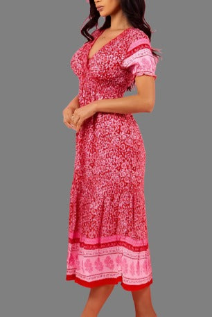 Maxi Paisley Print Dress