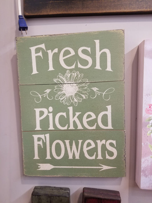 Fresh Picked Flowers in Pale Green