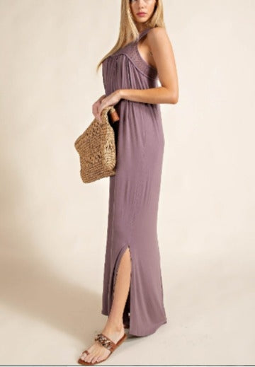 Maxi Length Sleeveless Knit Dress