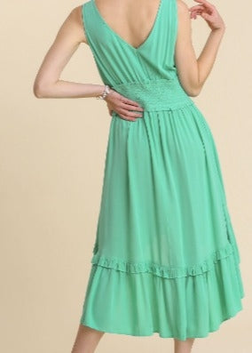 Light Emerald Mid Length Dress