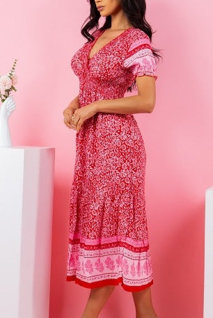 Maxi Paisley Print Dress