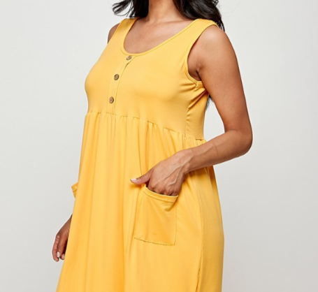 Golden Yellow Knit Dress