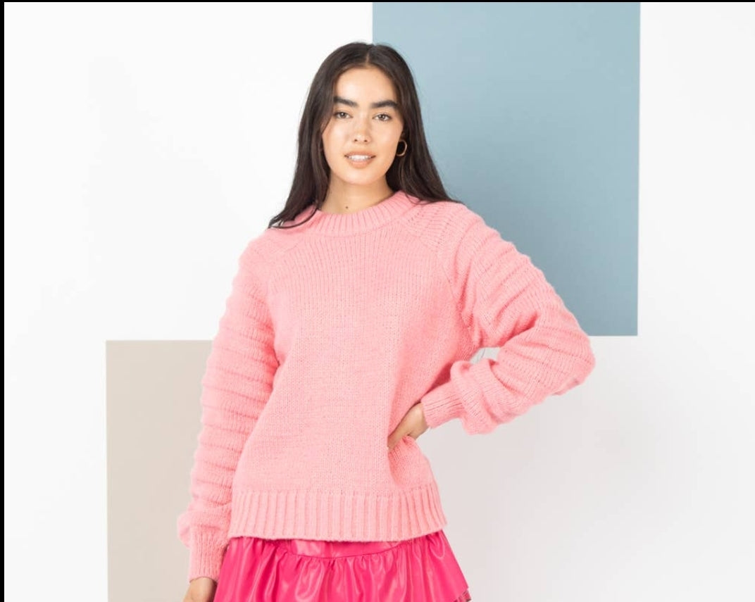Pink Pull Over Sweater