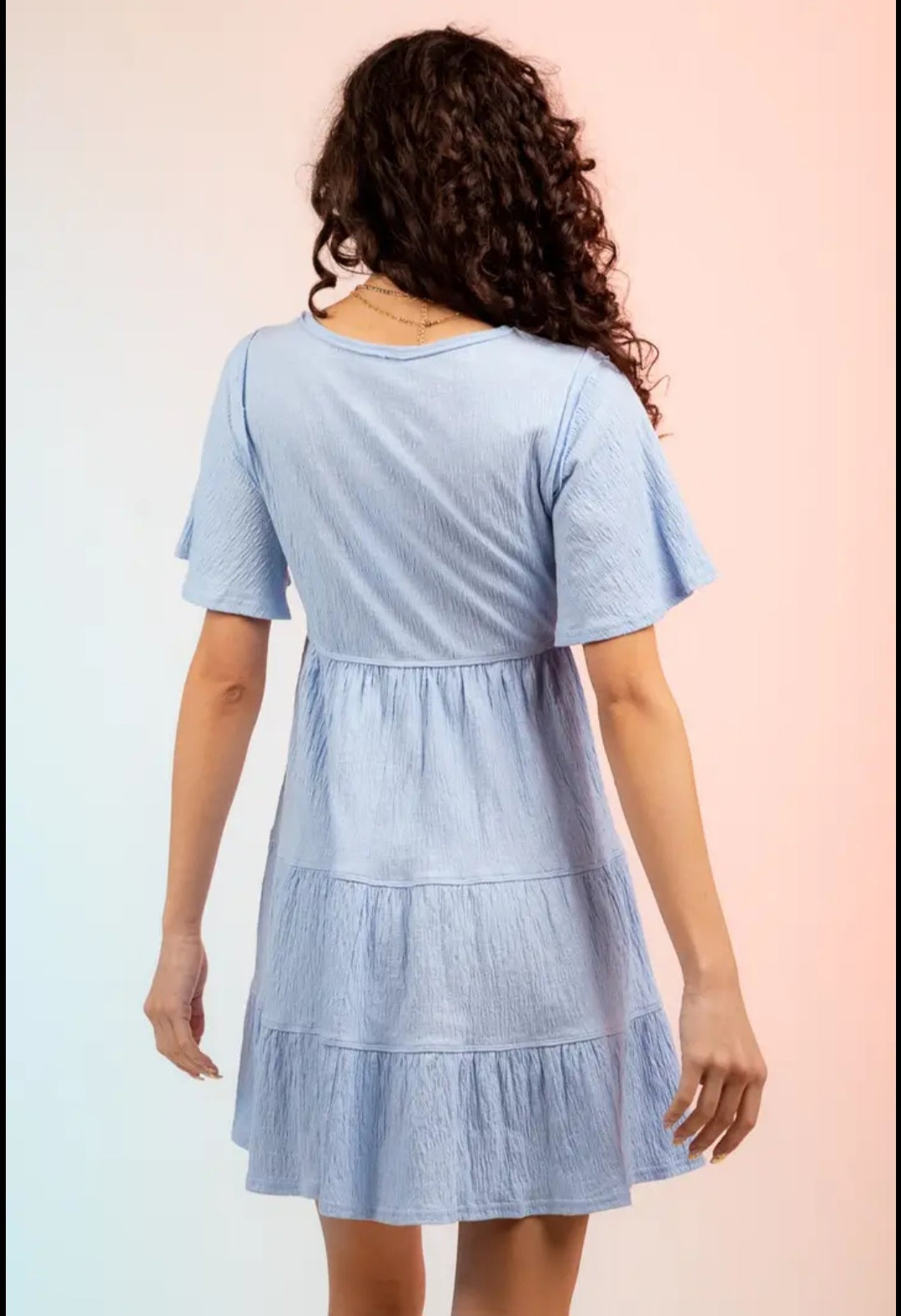 Lt. Blue Round Neck Dress