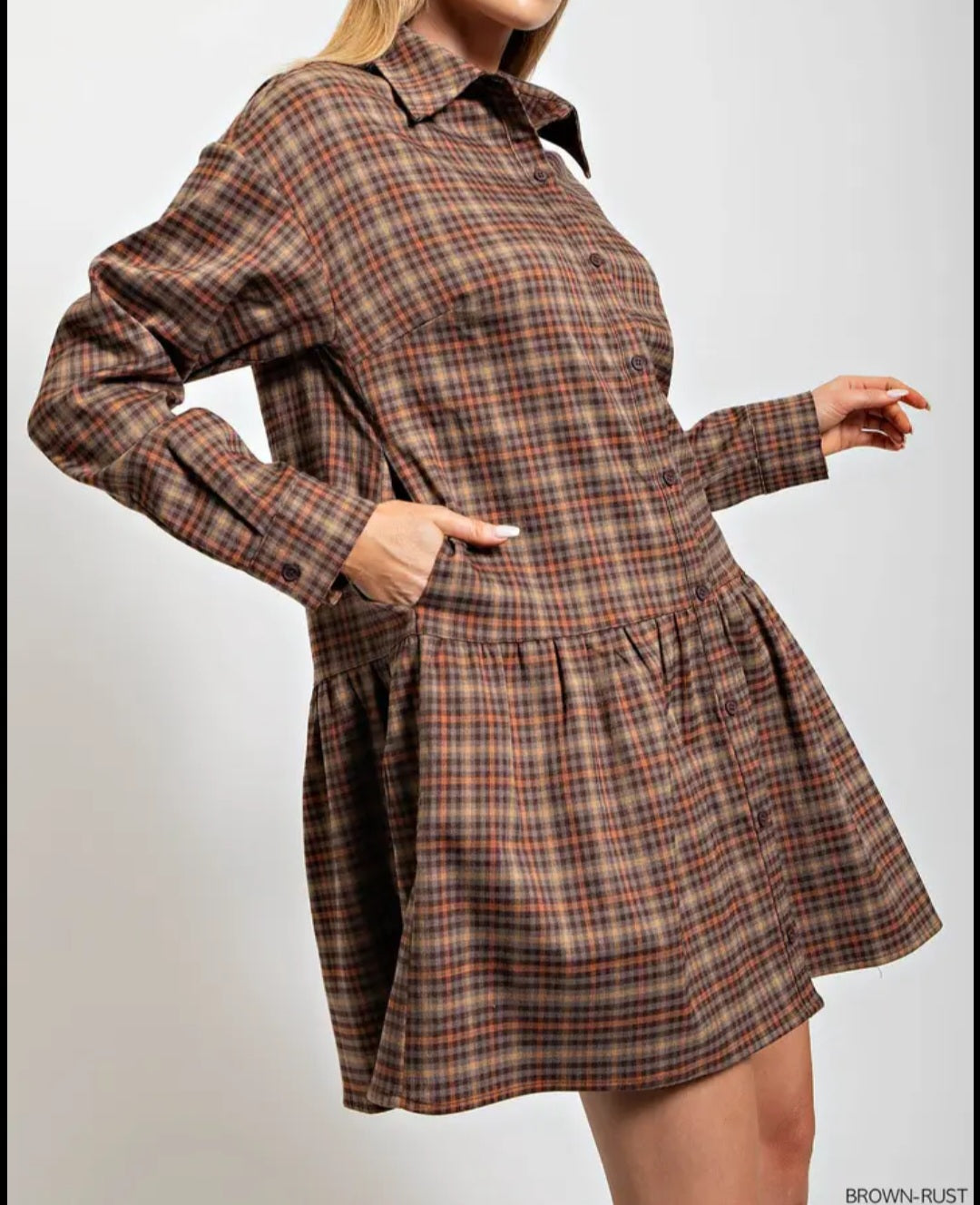 Plaid Western Style Dress