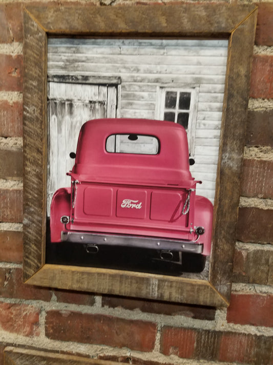 Old Red Truck picture, sign