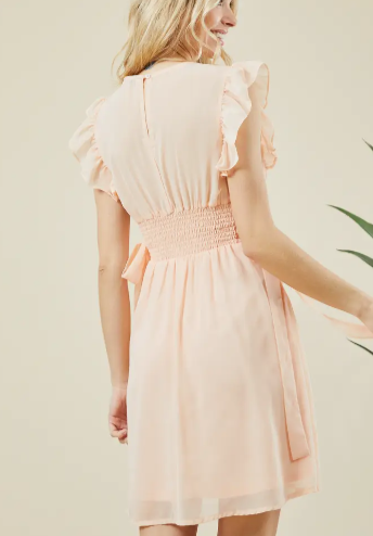 Peach Colored Short Dress