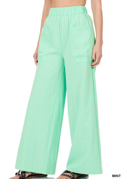 Wide Leg Pants with front pockets