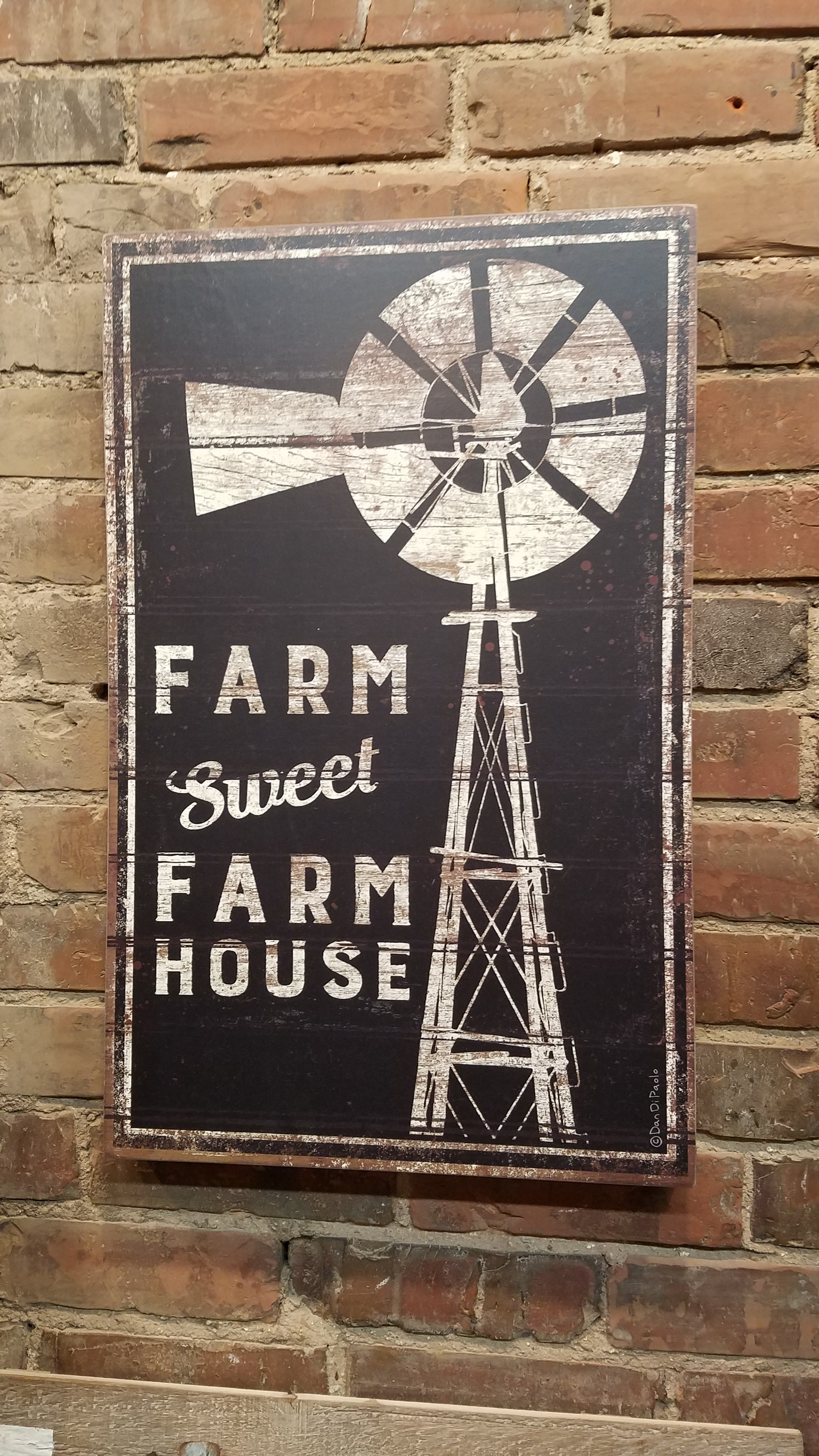 Large Black with White Farm Sign